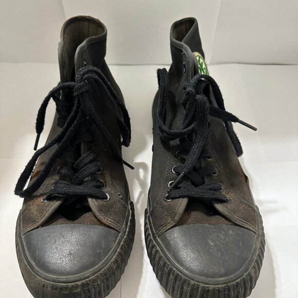PF Flyers Sandlot Sneakers Black Canvas Hi-Top M8.5 W11 - Picture 3 of 11